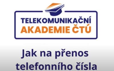 Edukační video: Přenos telefonního čísla mezi jednotlivými operátory